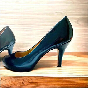 Madden  Girl Shiny Turquoise Patent Leather Heels w Hidden Platform Size 9.5 W